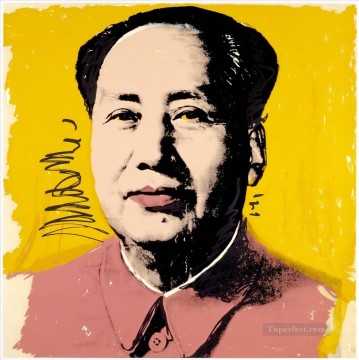 Mao Zedong yellow POP Artists Oil Paintings